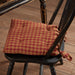 Burgundy Check Chair Pad