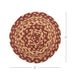 Burgundy Tan Jute Trivet 8