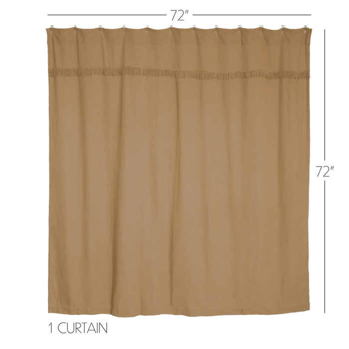 Burlap Natural Shower Curtain 72x72