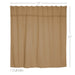 Burlap Natural Shower Curtain 72x72