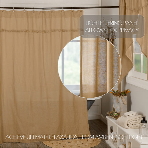 Burlap Natural Shower Curtain 72x72