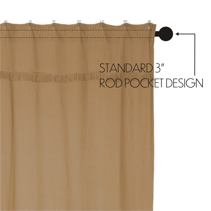 Burlap Natural Shower Curtain 72x72