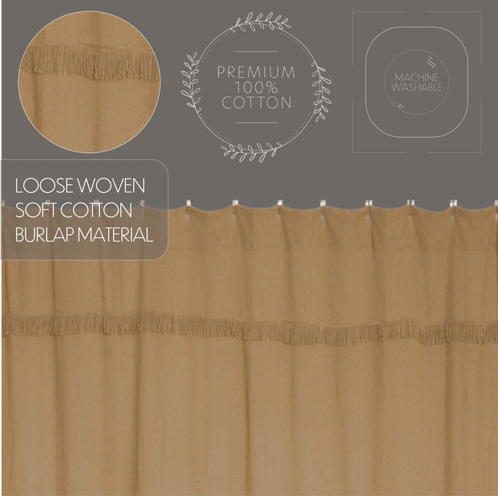 Burlap Natural Shower Curtain 72x72