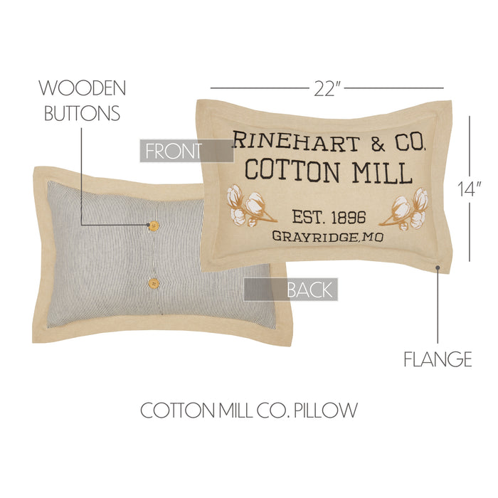 Ashmont Cotton Mill Co. Pillow 14x22