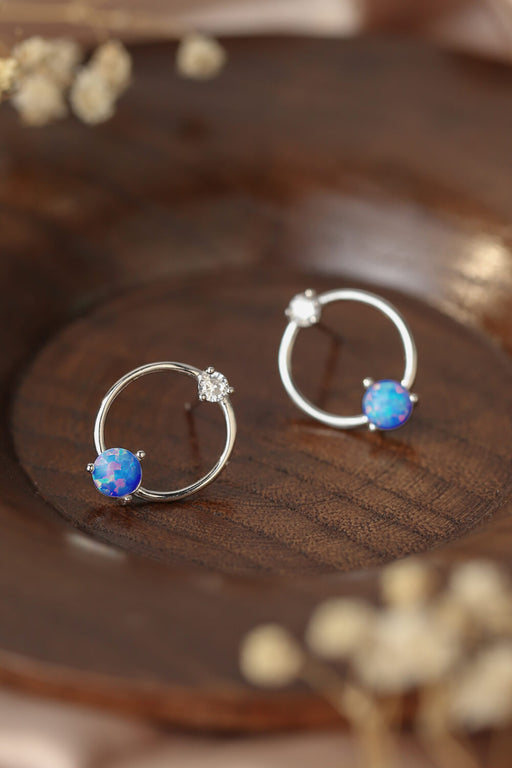 New Beginnings Opal Earrings Sky Blue One Size