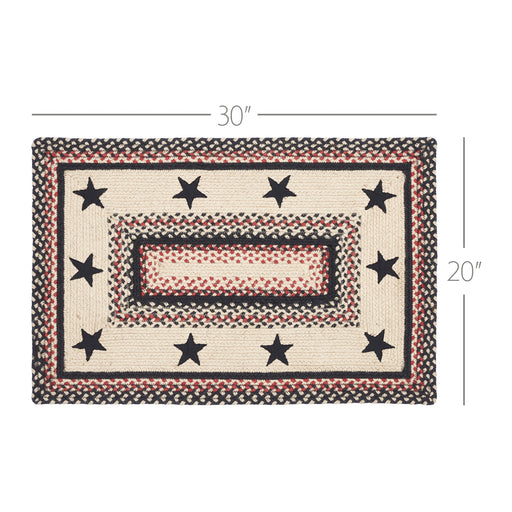 Colonial Star Jute Rug Rect w/ Pad 20x30