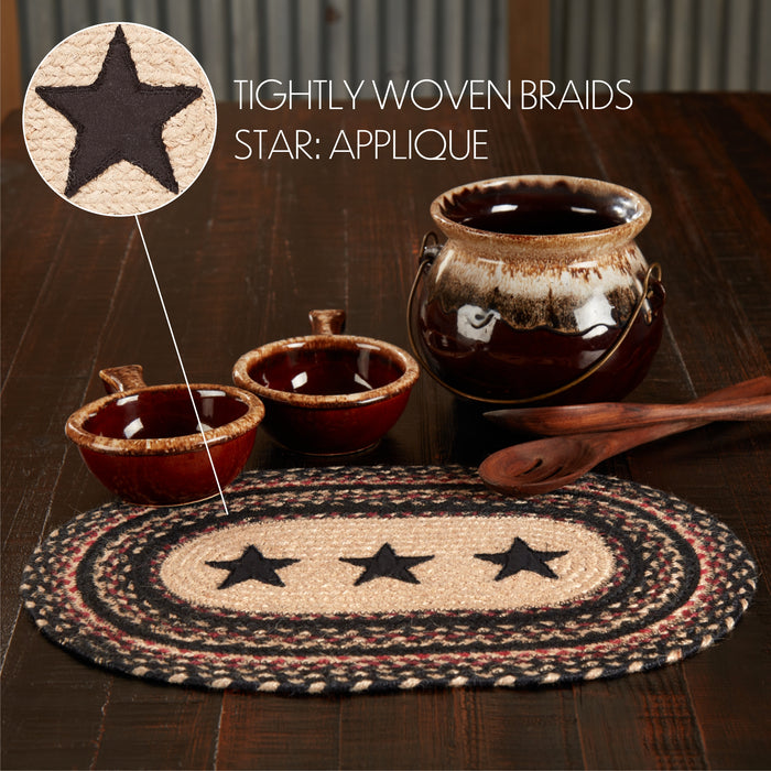 Colonial Star Jute Oval Placemat 12x18