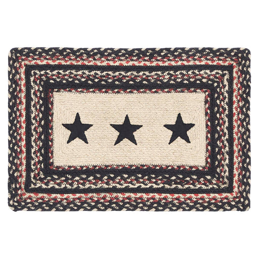 Colonial Star Jute Rect Placemat 12x18