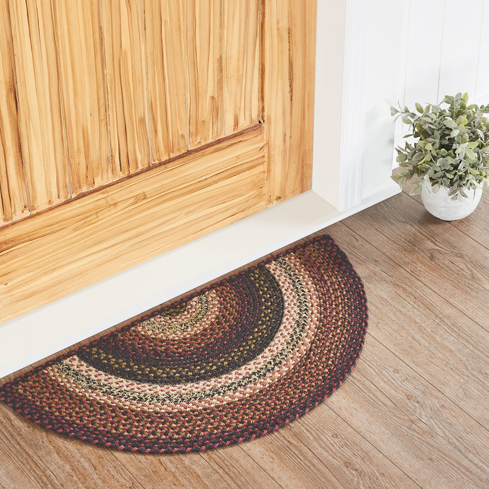 Beckham Jute Rug Half Circle w/ Pad 16.5x33