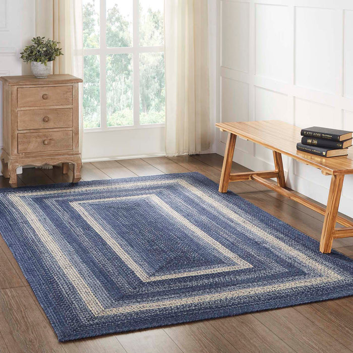 Great Falls Blue Jute Rug Rect w/ Pad 60x96