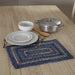 Great Falls Blue Jute Rect Placemat 12x18