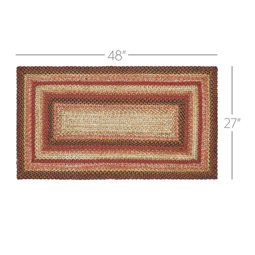 Ginger Spice Jute Rug Rect w/ Pad 27x48