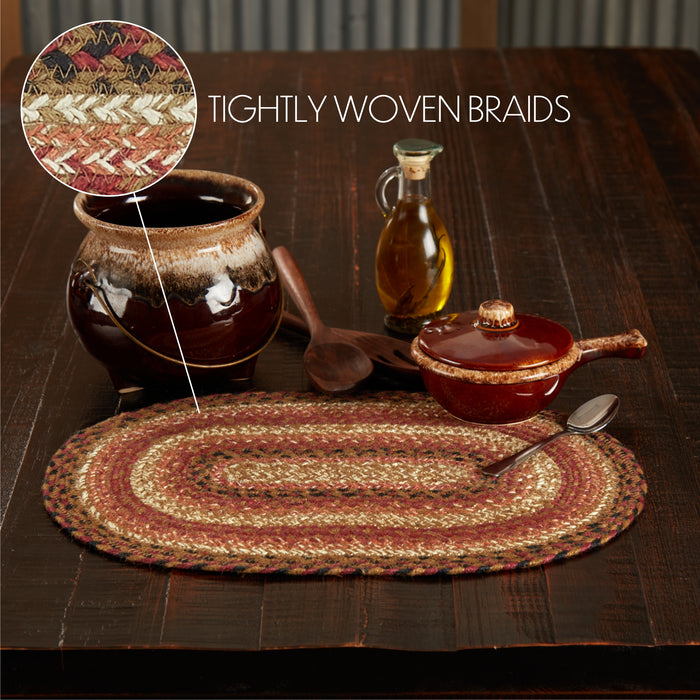 Ginger Spice Jute Oval Placemat 12x18