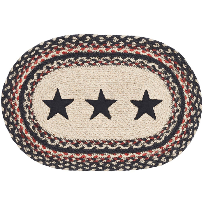 Colonial Star Jute Oval Placemat 10x15