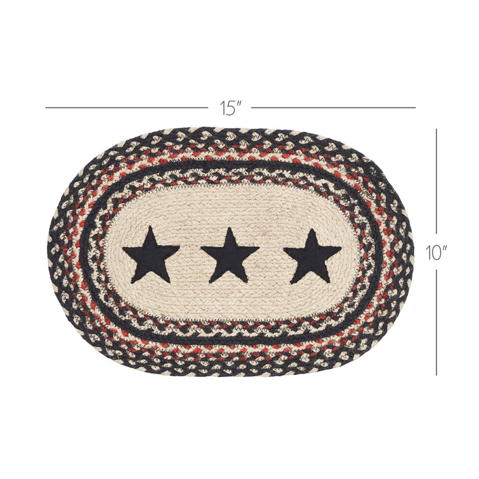 Colonial Star Jute Oval Placemat 10x15