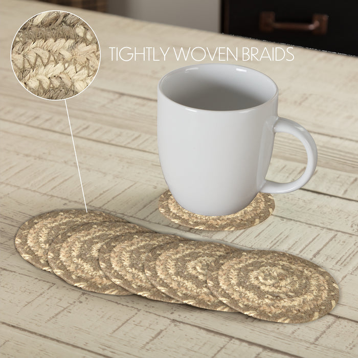 Cobblestone Jute Coaster Set of 6