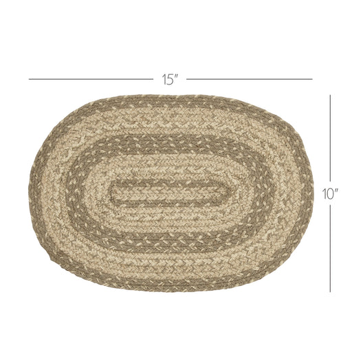 Cobblestone Jute Oval Placemat 10x15