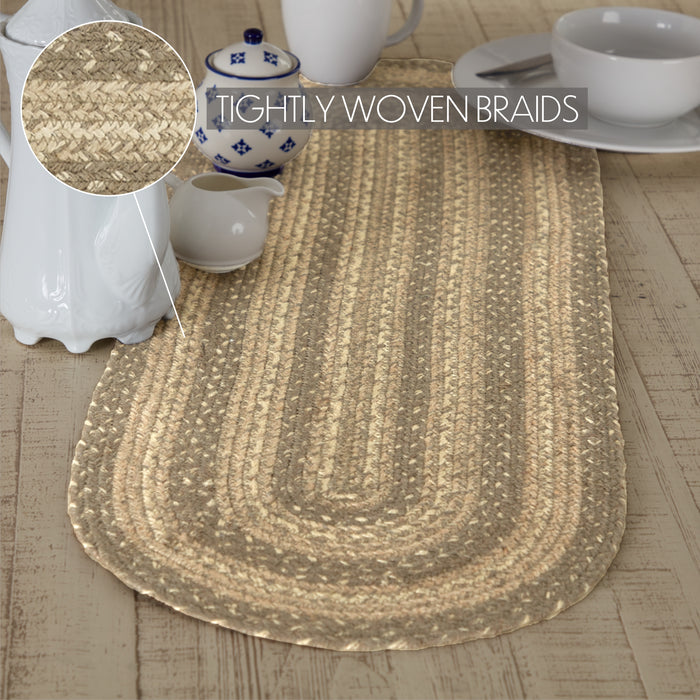 Cobblestone Jute Oval Runner 13x36