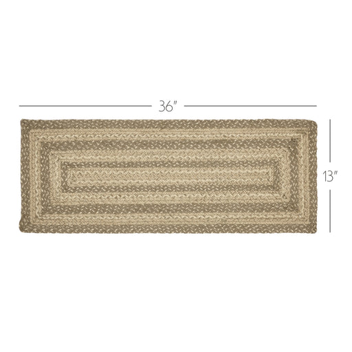 Cobblestone Jute Rect Runner 13x36