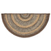 Espresso Jute Rug Half Circle w/ Pad 16.5x33