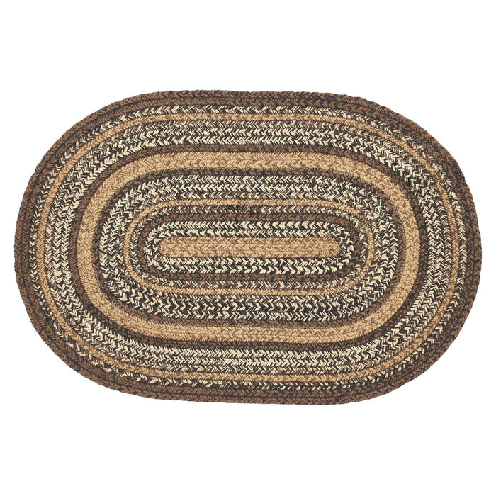 Espresso Jute Rug Oval w/ Pad 20x30