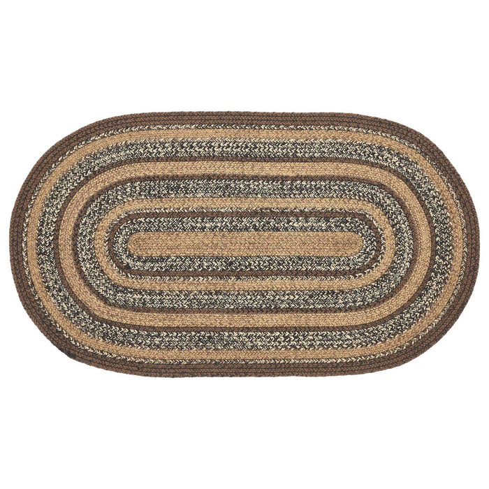 Espresso Jute Rug Oval w/ Pad 27x48