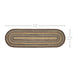 Espresso Jute Rug/Runner Oval w/ Pad 22x72