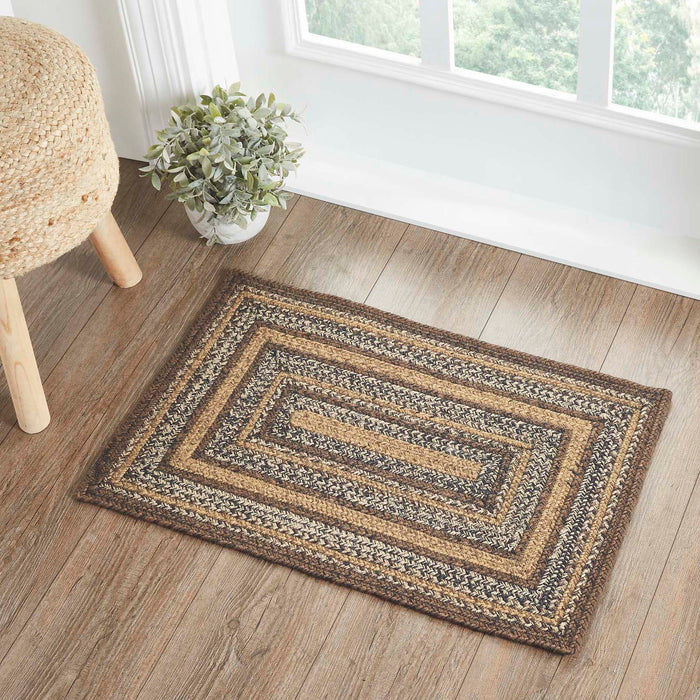 Espresso Jute Rug Rect w/ Pad 20x30