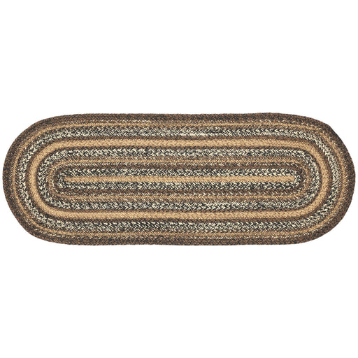 Espresso Jute Oval Runner 13x36