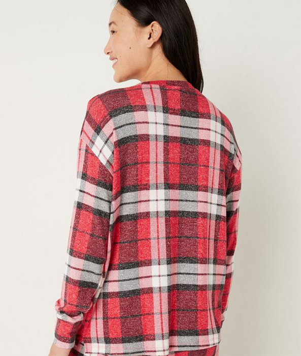 PINK Cozy Long-Sleeve Soft Sleep Shirt