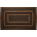 Black & Tan Jute Rug Rect w/ Pad 60x96