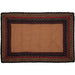 Cumberland Stenciled Moose Jute Rug Rect Welcome to the Cabin w/ Pad 20x30