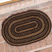 Black & Tan Jute Rug Oval w/ Pad 20x30