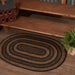 Black & Tan Jute Rug Oval w/ Pad 24x36