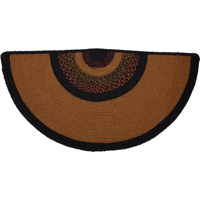 Heritage Farms Star Jute Rug Half Circle w/ Pad 16.5x33