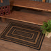 Black & Tan Jute Rug Rect w/ Pad 20x30