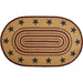 Potomac Jute Rug Oval Stencil Stars w/ Pad 36x60