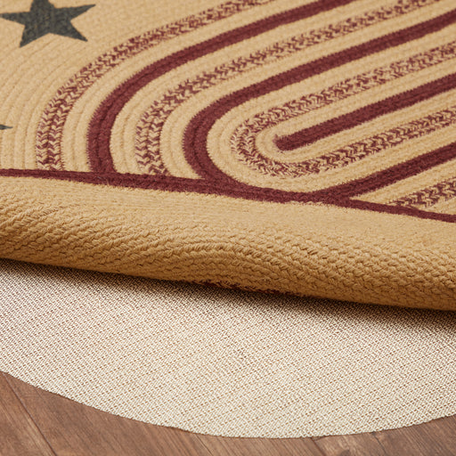 Potomac Jute Rug Oval Stencil Stars w/ Pad 36x60