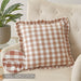 Annie Buffalo Portabella Check Ruffled Fabric Pillow 18x18