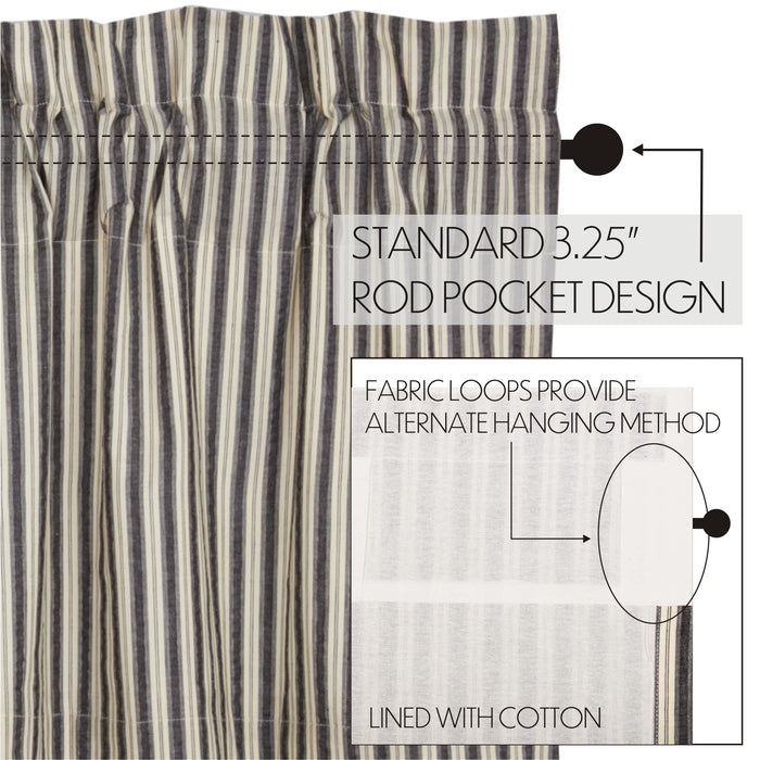 Ashmont Ticking Stripe Short Panel Set of 2 63x36