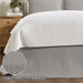 Burlap Dove Grey Fringed King Bed Skirt 78x80x16