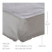 Burlap Dove Grey Fringed Queen Bed Skirt 60x80x16