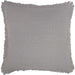 Burlap Dove Grey Fabric Euro Sham w/ Fringed Ruffle 26x26