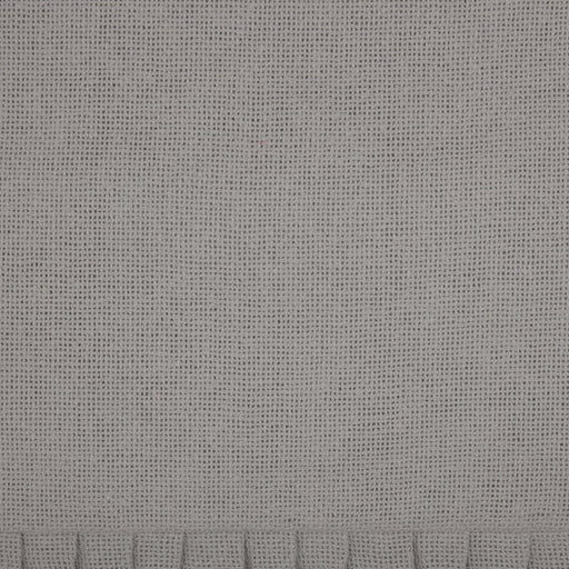 Burlap Dove Grey Fabric Euro Sham w/ Fringed Ruffle 26x26