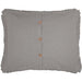 Burlap Dove Grey Standard Sham w/ Fringed Ruffle 21x27