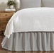 Burlap Dove Grey Ruffled Queen Bed Skirt 60x80x16