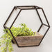 Wood & Metal Hexagon Wall Planter