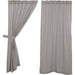 Burlap Dove Grey Short Panel Set of 2 63x36