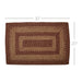 Burgundy Tan Jute Rug Rect w/ Pad 20x30