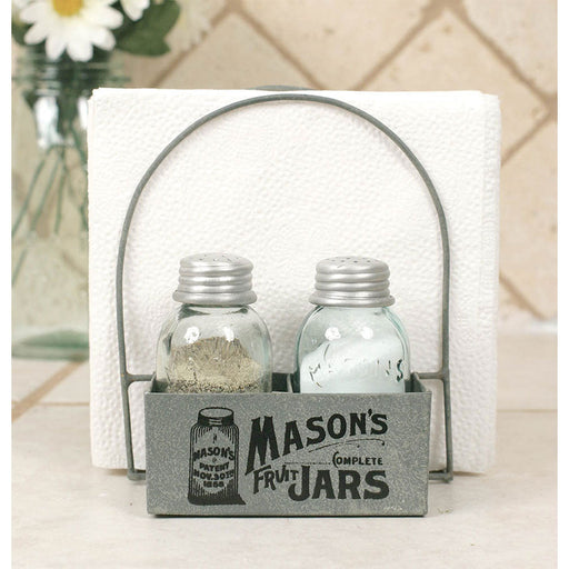 Mason's Jars Box Salt Pepper and Napkin Caddy